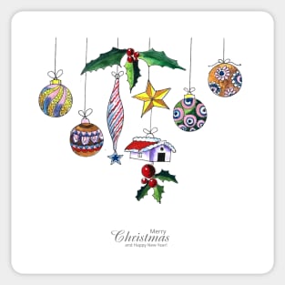 Hand drawn Christmas Elements Sticker